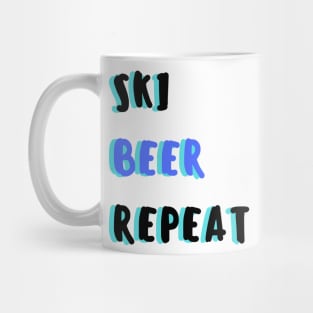 ski beer repeat Mug